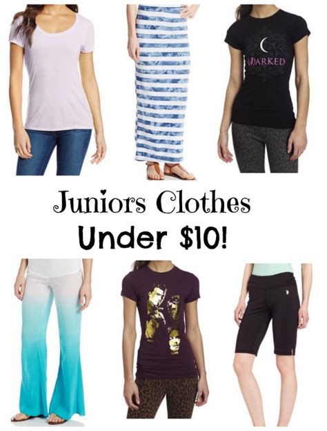 clothing for juniors under 15.